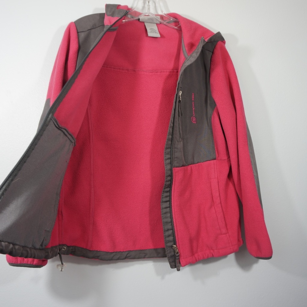 Free Country Pink and Gray Hooded Jacket Medium - Picture 3 of 8